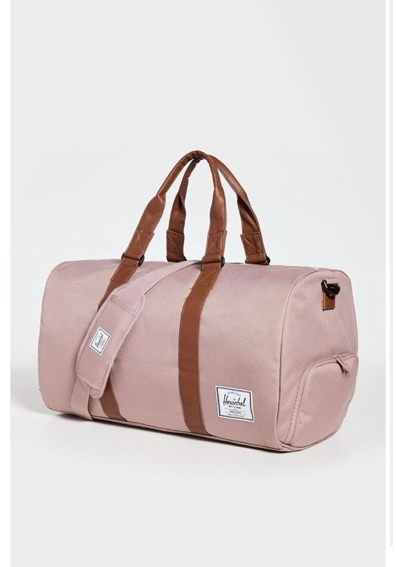 Herschel Novel Duffel Bag Ash Rose/Tan Synthetic Leather, Classic 42.5L
