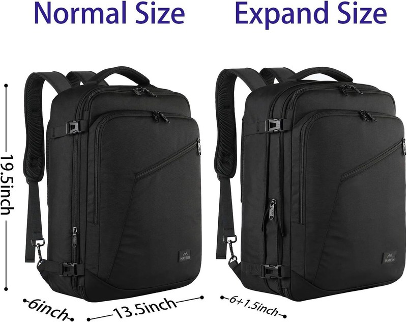 Carry on Backpack, XL Travel Backpack Expandable Airplane Water Resistant gallery