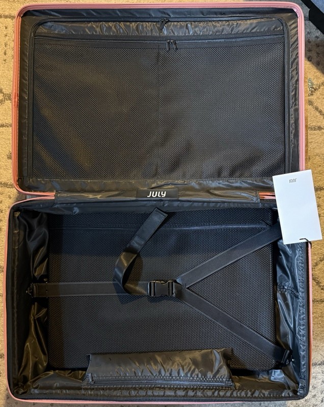 July | Checked Plus Expandable Check In Luggage Rolling Suitcase | 28.75" | Clay gallery