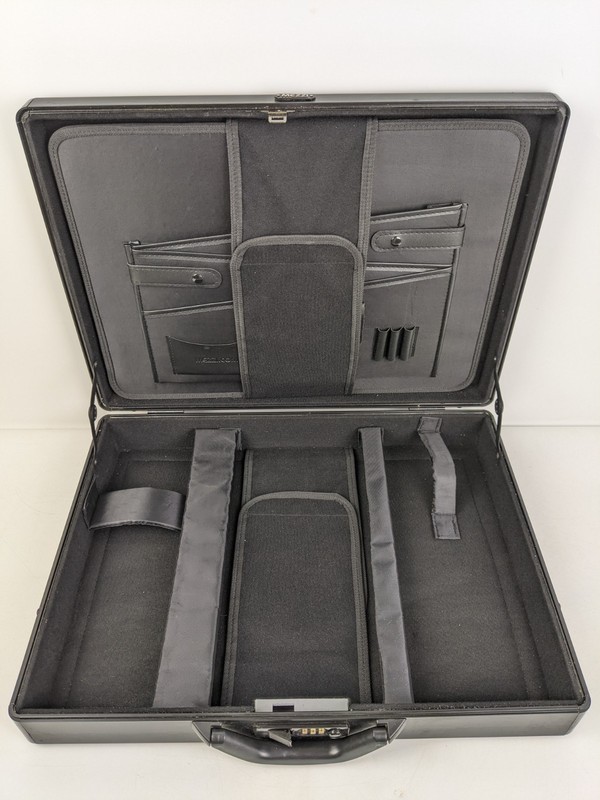 Mezzi Hard Protective Case Briefcase Laptop Case Organizer Black Combo Lock