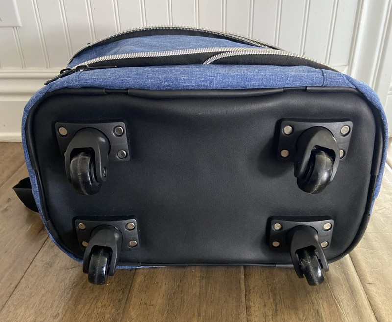 Biaggi Zipsak Blue Jean Expandable Luggage Bag Carry-on With Wheels 18” gallery