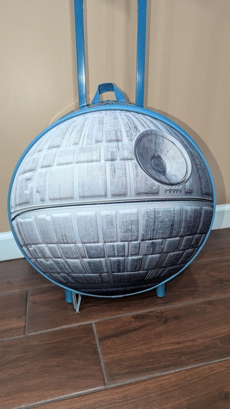 Disney Store STAR WARS Death Star Rolling Luggage Suitcase for Kids. Carry-on.