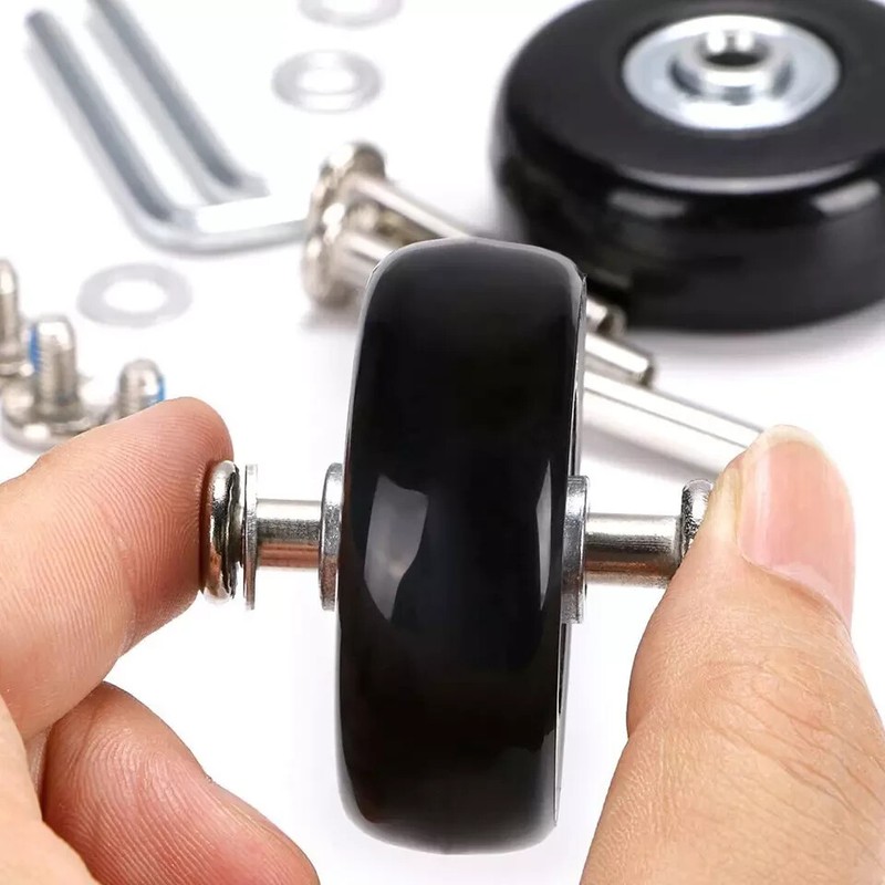 4PCS Luggage Suitcase Replacement Wheels 50 X 18Mm Set gallery