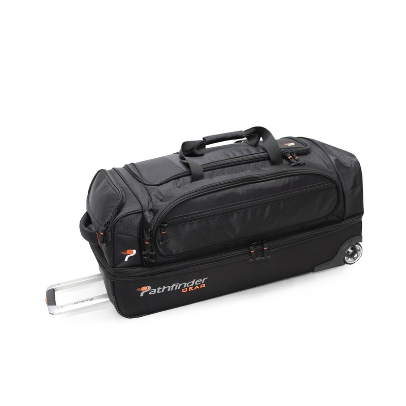 Pathfinder Gear 32 Inch Rolling Drop Bottom Duffel , Black, One Size