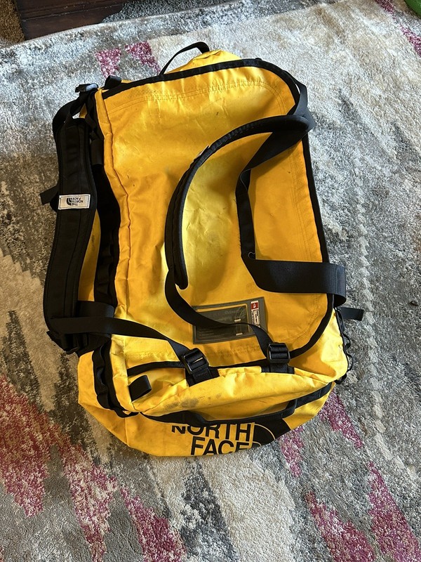 The North Face 150 L XL Duffel Adjustable Straps Yellow