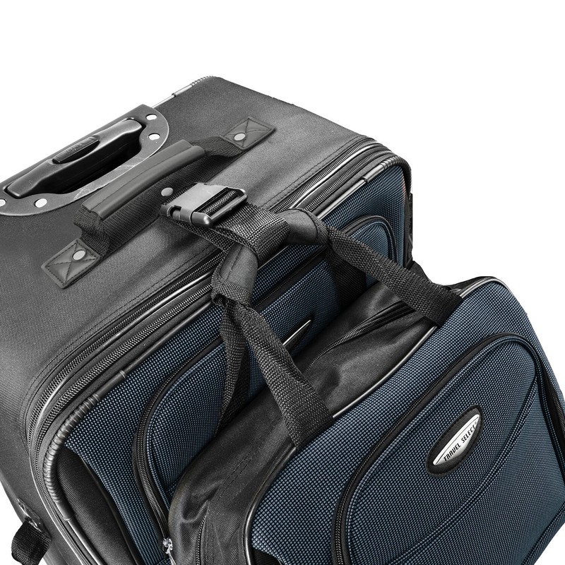 Travel Select Amsterdam Fabric Expandable Rolling 21" Carry-on Luggage, Navy gallery