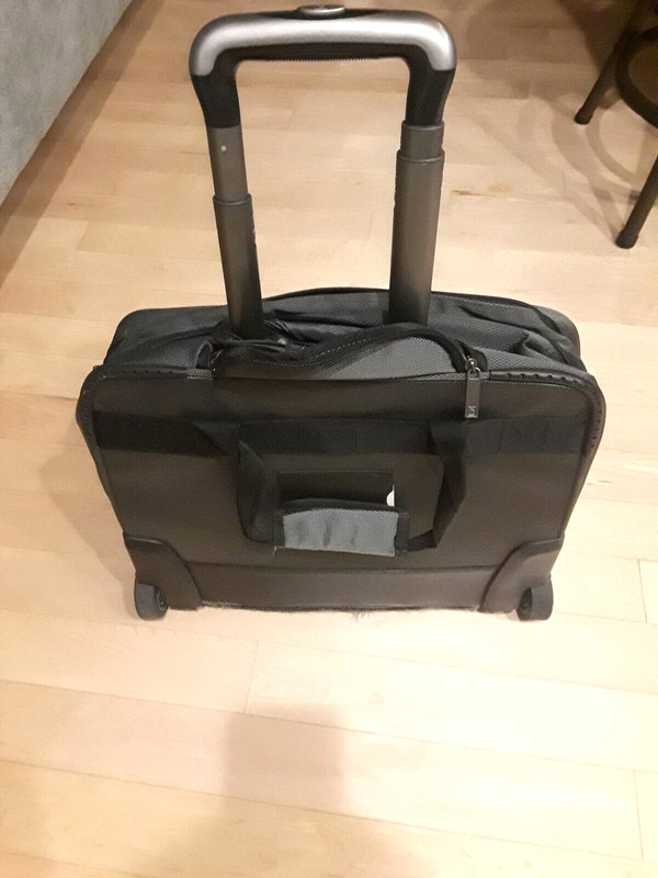 Great Condition Chaps Rolling/Traveling Laptop Bag Carry On Luggage-Grey/Black gallery