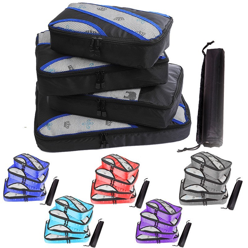 X2 Foldable Packing Cubes 5 PCs Set Travel Trip Organizers Bags Suitcase Luggage gallery