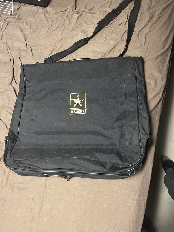 United States Army Foldable Black Suit Garment Bag Luggage
