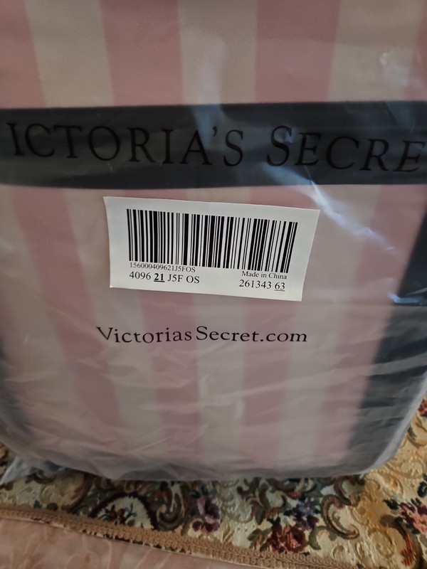Victoria’s Secret Carry-on Wheelie Luggage Suitcase Set Pnk Heritage Stripes NWT gallery