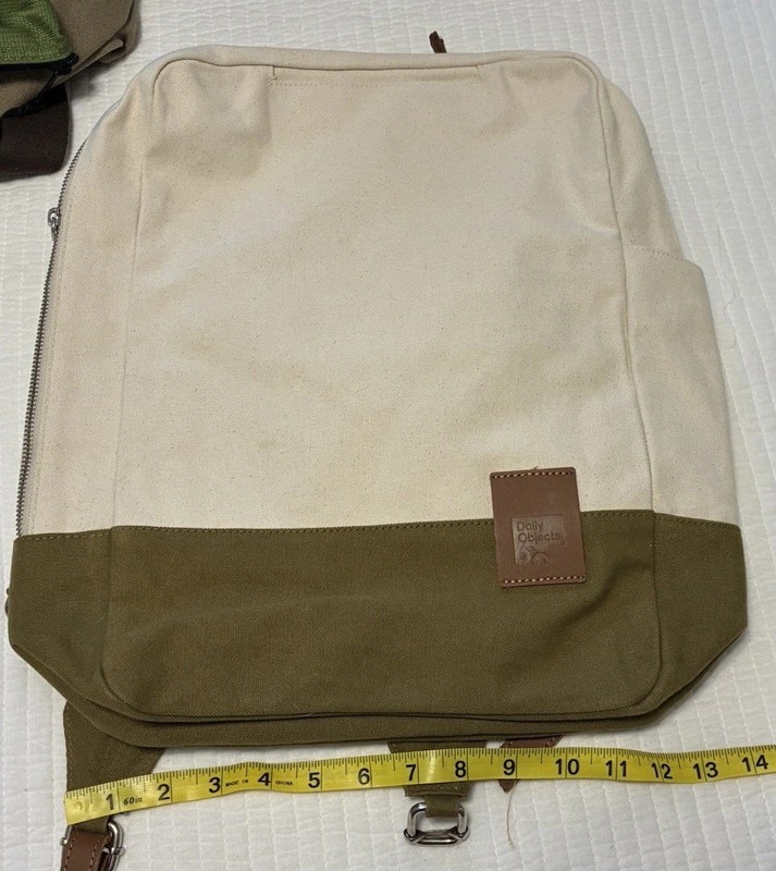Daily Objects 9-9 Backpack Ivory Olive *READ gallery