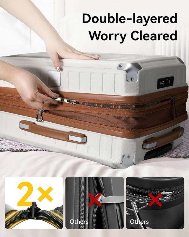 Luggex Expandable Carry-On | Durability, PC Hard Shell & 360 Spinner Wheels 20in gallery