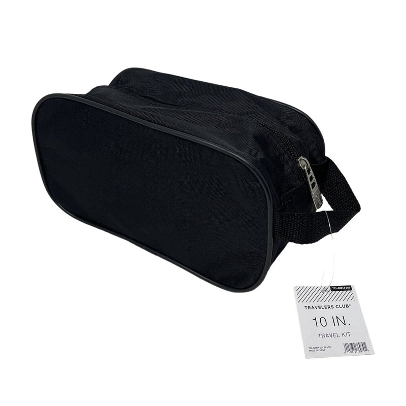 Travel Toiletry Bag Small Dopp Kit Zipper Bag Shaving Shower Case – Black