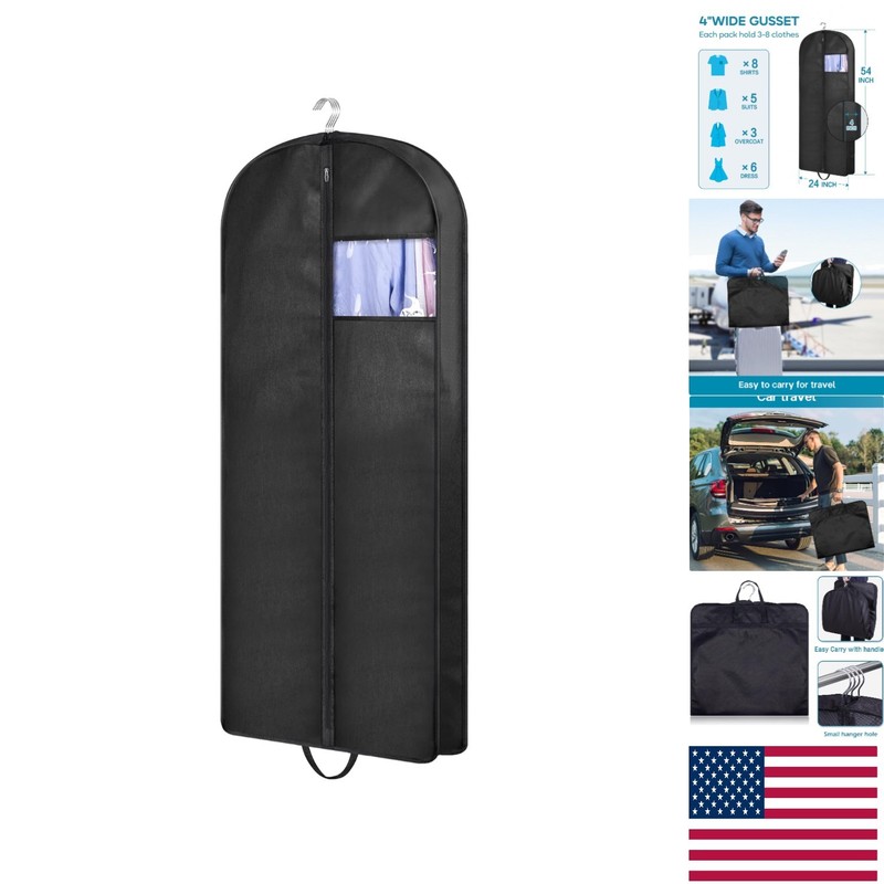 Foldable 54-Inch Garment Bag with Gussets – Effortless Travel & Closet Solution