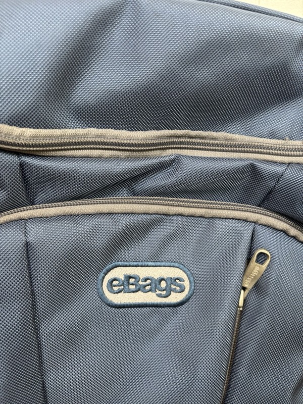 eBags Backpack Professional Weekender Blue/Grey Carry‑On Travel Laptop Bag-NWOT gallery