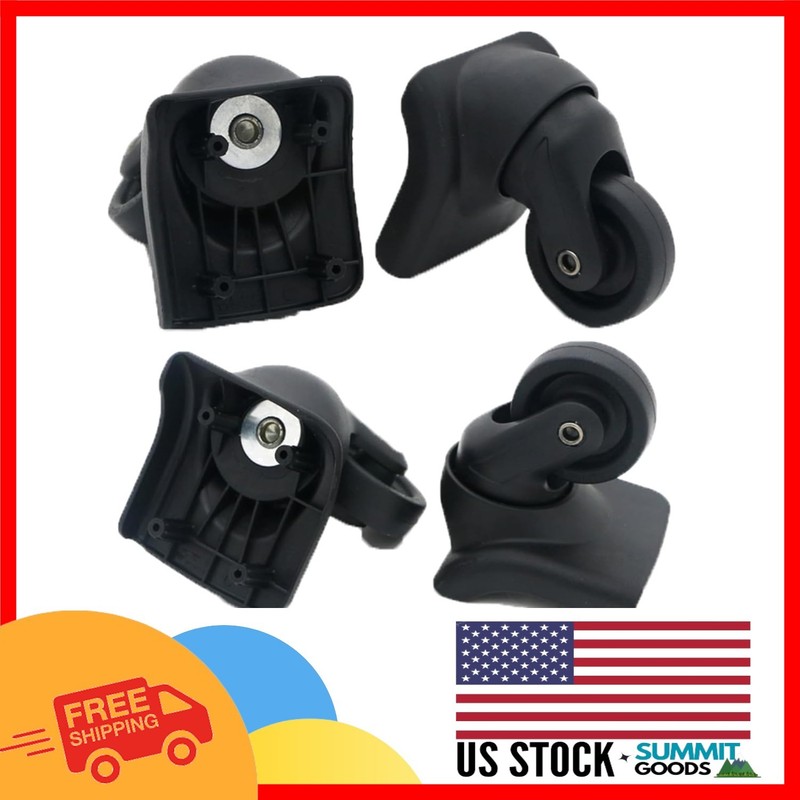 1.93 Inch Plate Mount Luggage Wheels - 4 Pcs Repair Set for Travel Enthusiasts