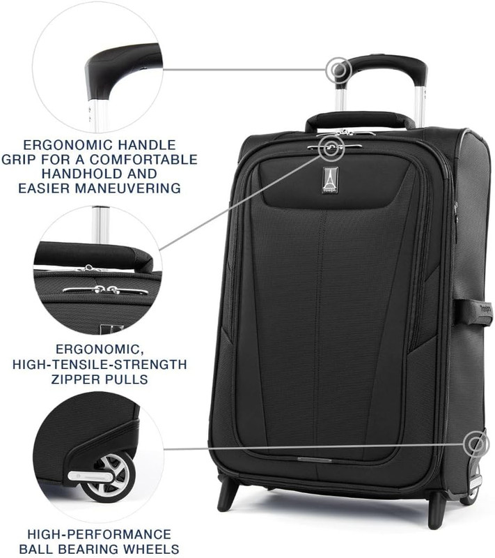 Maxlite 5 Softside Expandable Upright 2 Wheel Carry-On Luggage, Lightweight, 21- gallery