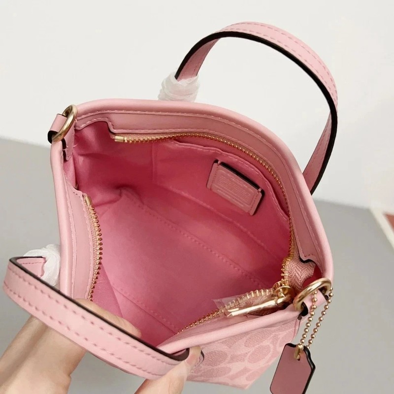 NEW COACH CW032 City Mini Tote Bag Signature Canvas Powder Pink Outlet Japan gallery