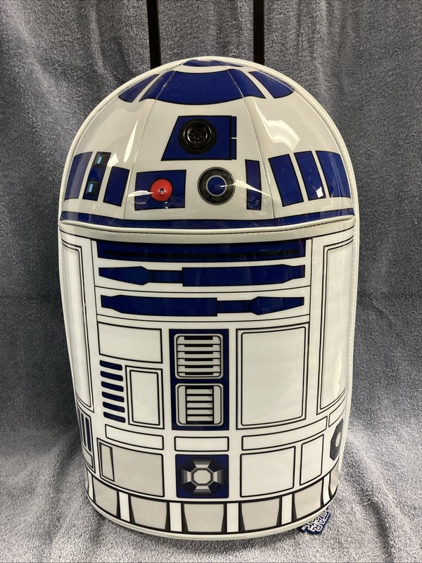Star Wars R2D2 Disney Rolling Carry On Suitcase Luggage w/ Light & Sound WORKS