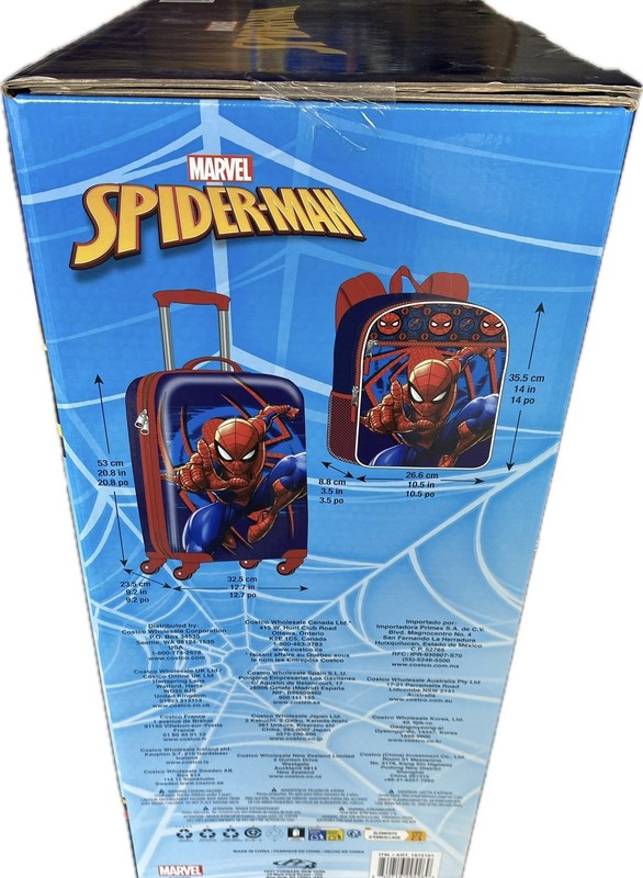 Marvel Spiderman Kid’s Licensed 2 Piece Luggage Set Item 1872161 New In Seal Box gallery