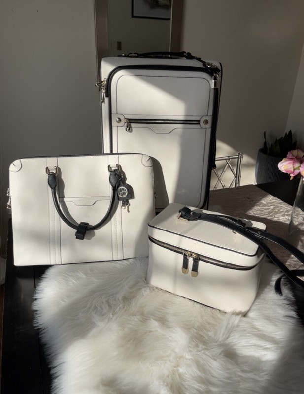 Henri Bendel West 57th Laptop Briefcase Train Wheelie Rollaway Suitcase