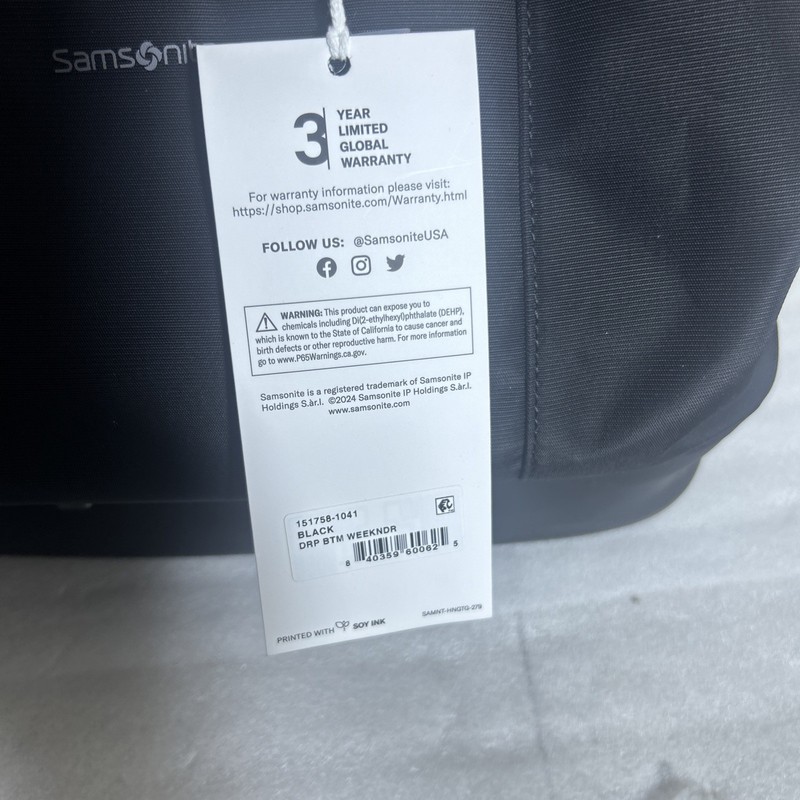 SAMSONITE Better than Basic Drop Bottom Weekender Duffel BLACK New With Tags gallery