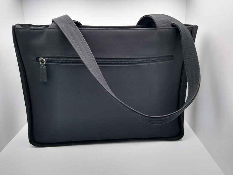 Large Microfiber Kenneth Cole Reaction Black Tote Business Bag Purse 15x12x4 gallery
