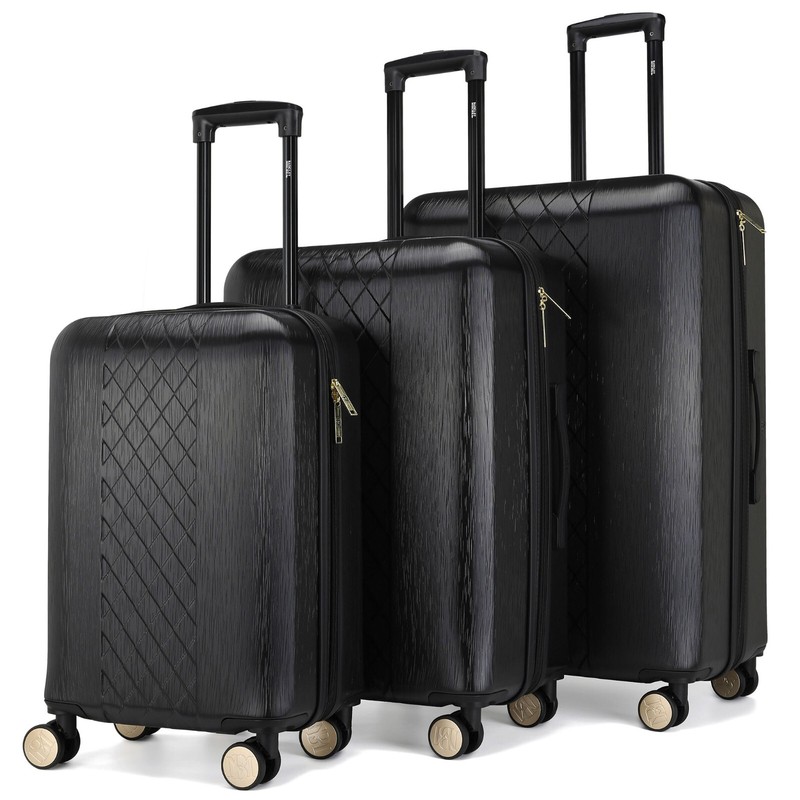 BADGLEY MISCHKA Diamond 3 Piece Expandable Luggage Set