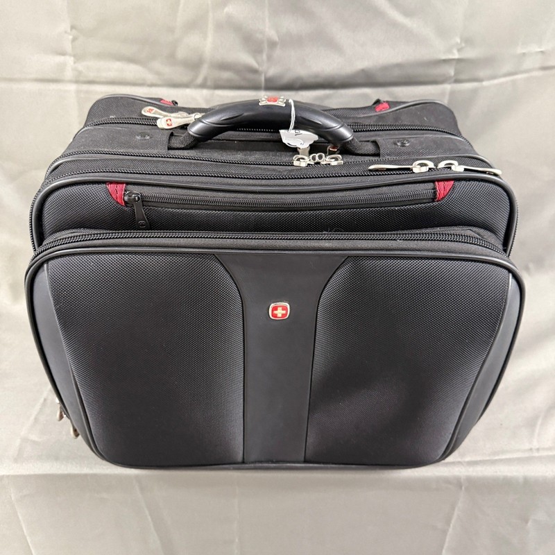 Wenger Rolling Pilot Briefcase Carry On Luggage Suitcase Wheeled Black