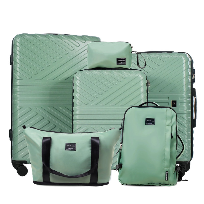 6-Piece Hardshell Luggage Set - Lightweight Suitcase with Carry-On Backpack, Duf