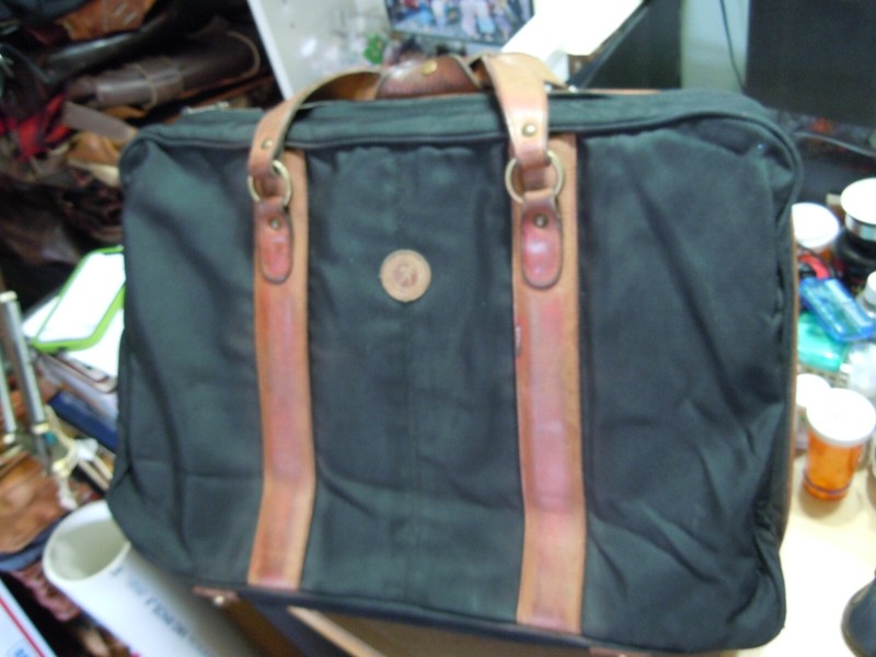 Authentic Glaser Designs San Francisco leather Canvas Duffle Bag. (on sale)