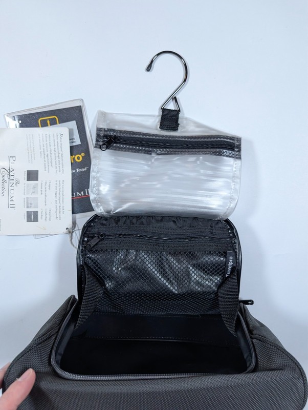 Travelpro Platinum Hanging Toiletry Bag Black Travel Organizer NWT gallery