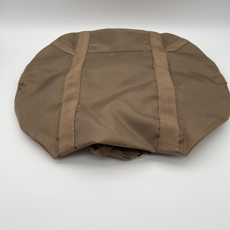 Vintage Pierre Cardin Tan Nylon Duffle Bag - Retro Weekend Travel Carry-On gallery