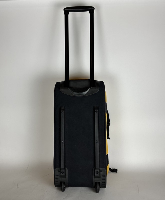 Vintage LL Bean Rolling Extended Arm Travel Duffle Bag Luggage 23” Black/Yellow gallery