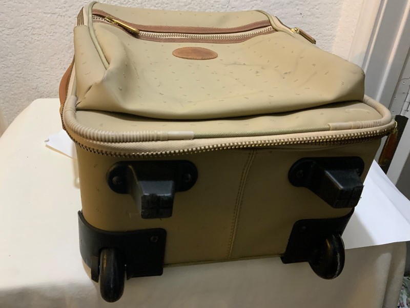 King Ranch, leather trim suitcase roller bag carry-on, luggage 18” gallery
