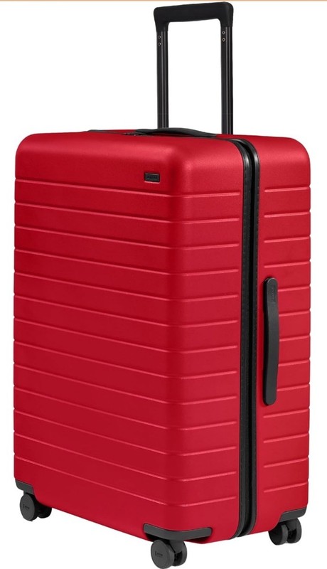 Away Large Checked Luggage Hard Shell Cherry Red Brand New Opened Box