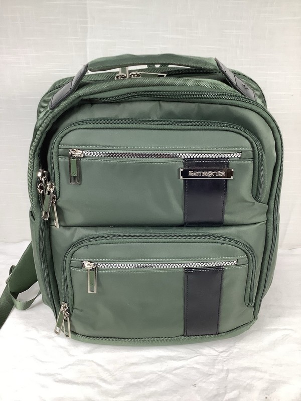 Samsonite Green Backpack w Recyclex Recycled Interior Lining – Multi-Pocket