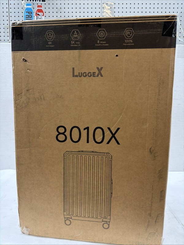 LUGGEX Checked Suitcase with Spinner Wheels, 8010S Aluminum Frame gallery