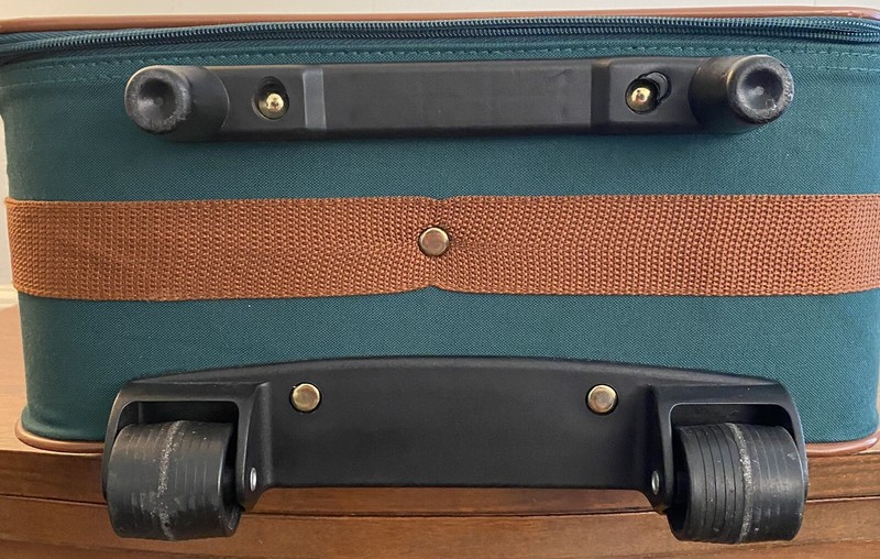 Vintage 80s Polo Ralph Lauren Suitcase Hunter Green Roller Wheels Carry On Size gallery