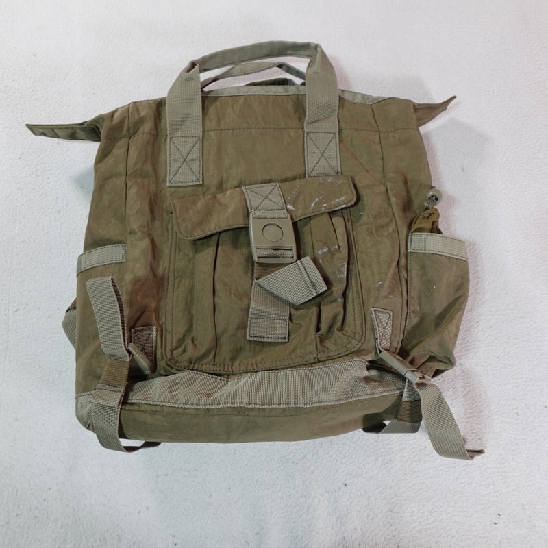 Tommy Bahama Backpack Green Convertible Travel Handbag Laptop Army Multi Pockets