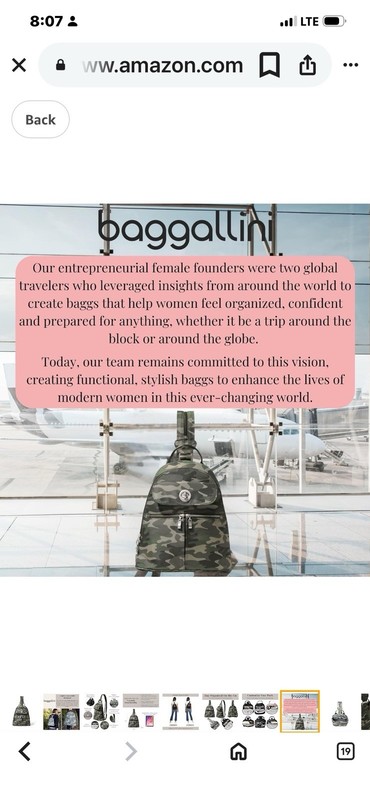 Baggallini Naples Convertible Backpack + Wristlet Camo NWOT gallery