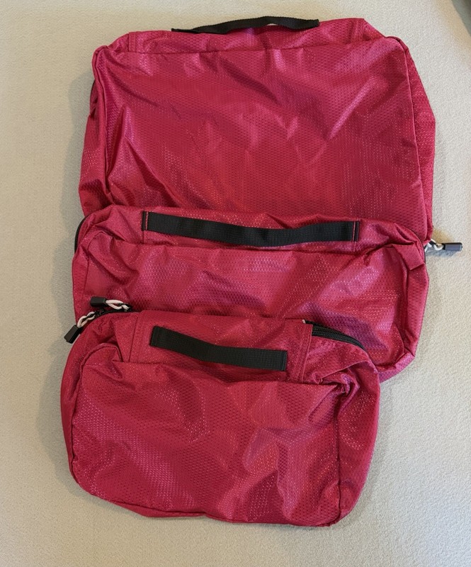 eBags Classic Packing Travel Cubes 6 Piece Set Garnet Red Nylon Mesh gallery