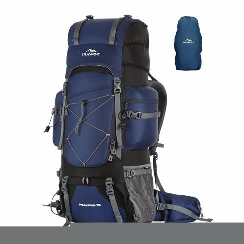 TRAWOC PEAKPRO 75L Travel Backpack for Hiking Trekking Bag Camping Rucksack…