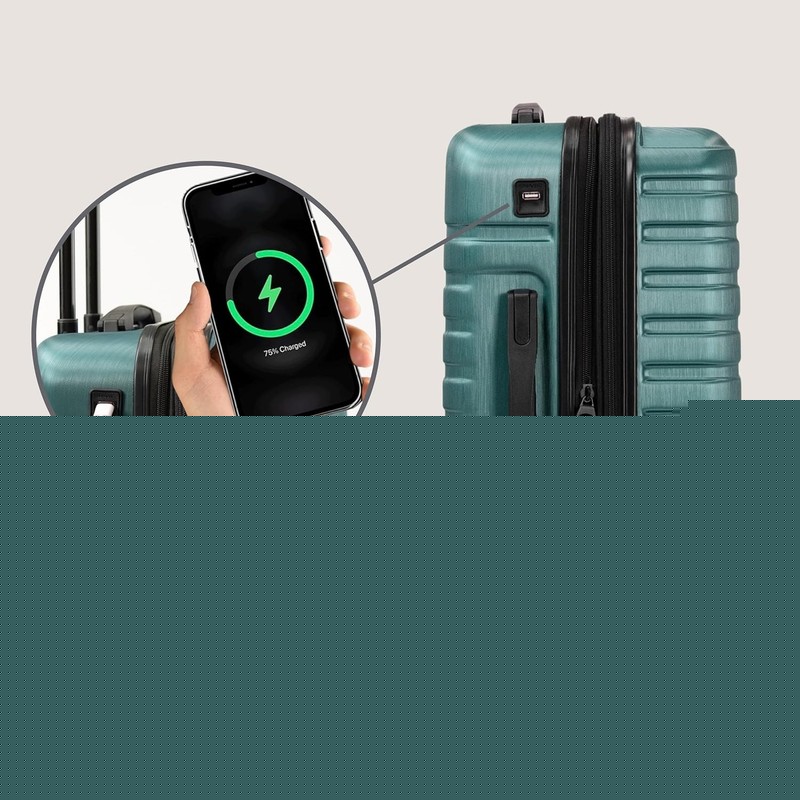 Expandable Rugged Travel Luggage 8 Spinner Wheels gallery