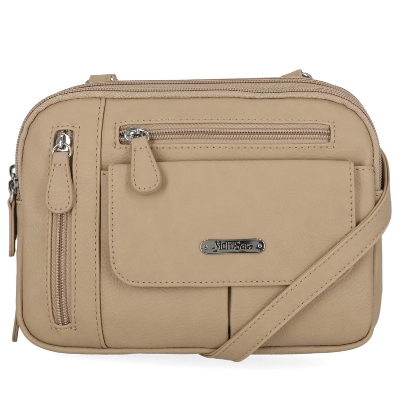 MultiSac Zippy Triple Compartment Crossbody Bag Chino gallery