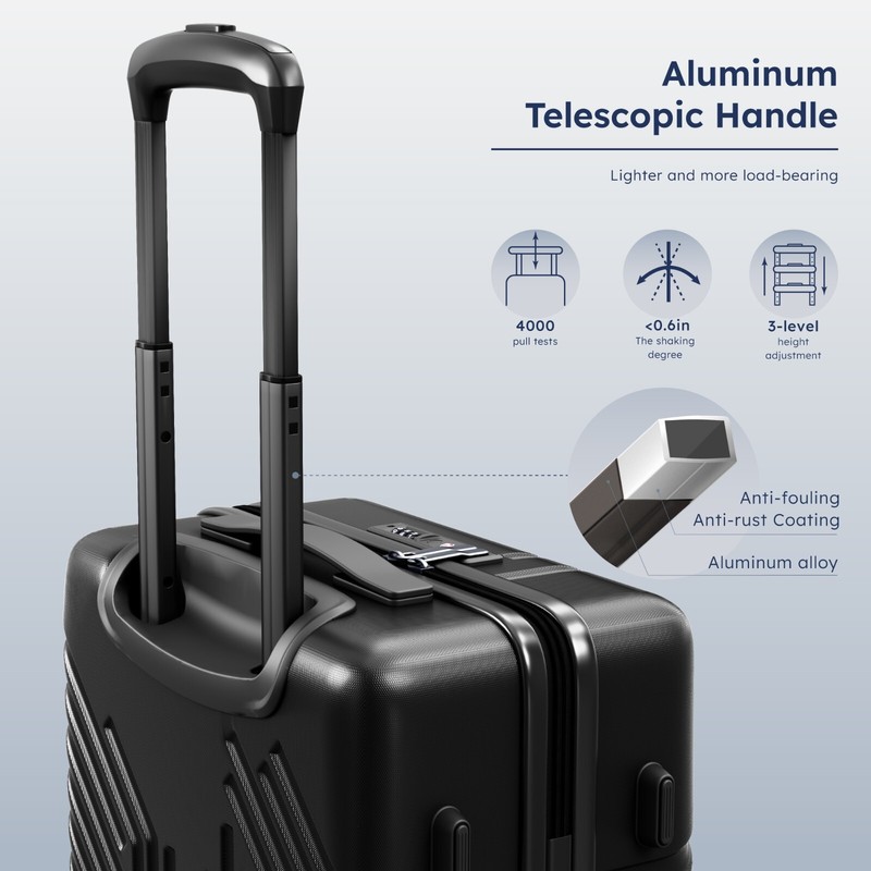 20" Hard Shell Carry On Spinner Suitcase Luggage PC+ABS Suitcase with TSA Lock gallery