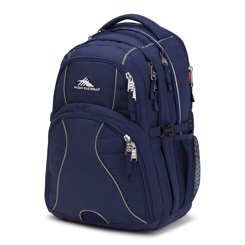 High Sierra Swerve Laptop Backpack, True Navy, One Size 19 x 13 x 7.75-Inch