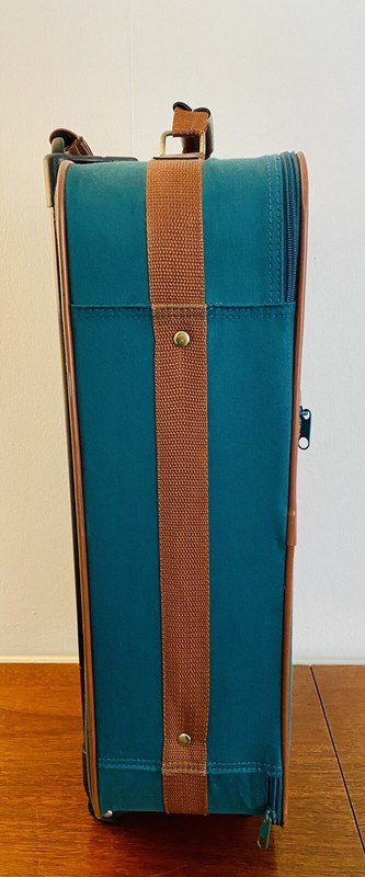 Vintage 80s Polo Ralph Lauren Suitcase Hunter Green Roller Wheels Carry On Size gallery