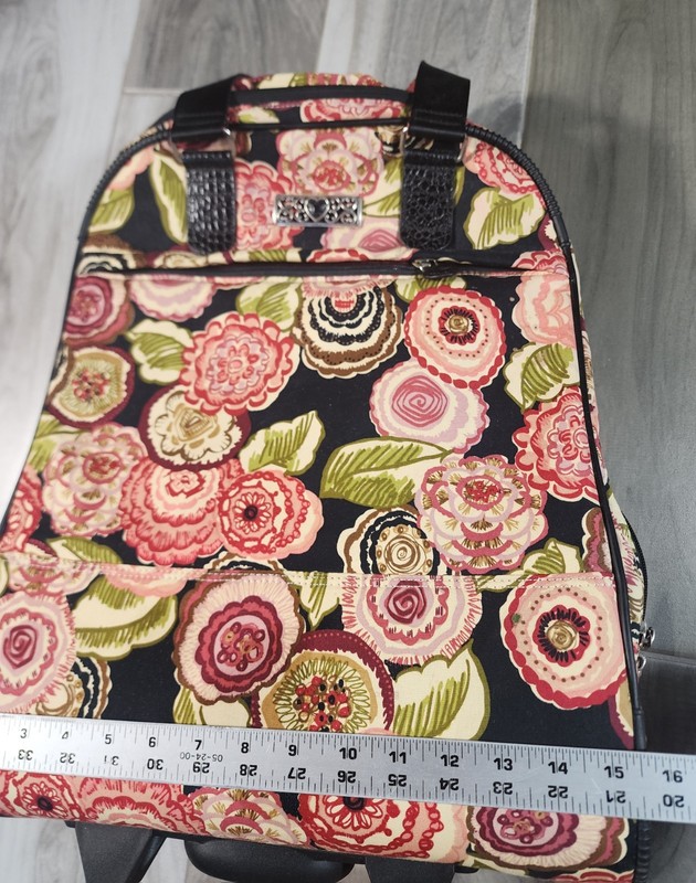 Brighton Whimsy Flower Bloom Rolling Weekender Carry On Suitcase gallery