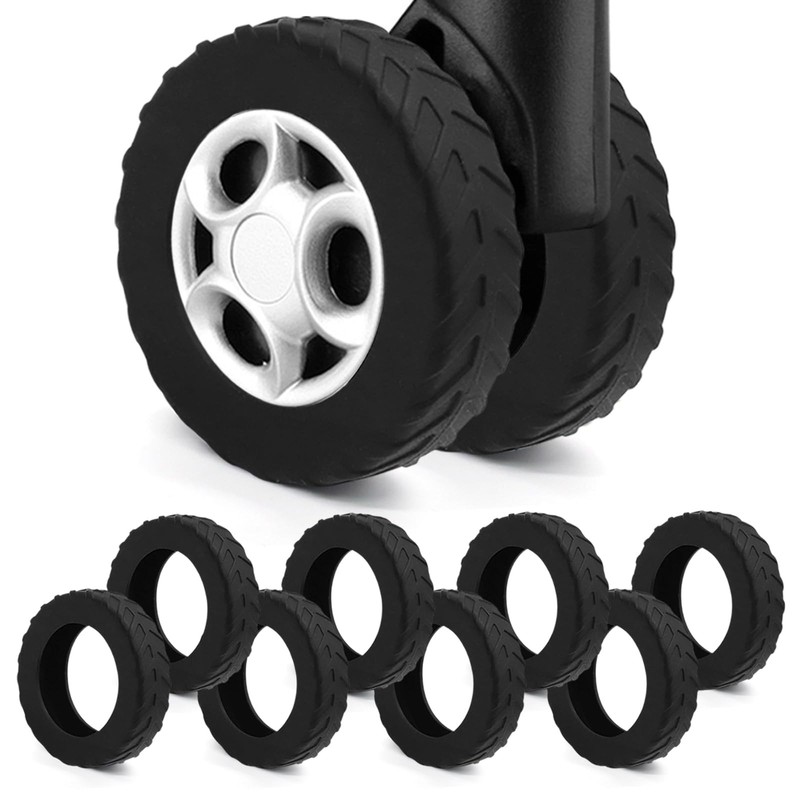 UMUST 8Pcs Luggage Wheel Covers,Silicone Suitcase Cover for 2-2.4” Spinner W…